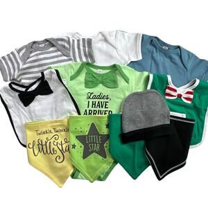 Rabbit Skins Cap Bodysuit Bib Bundle 12 Months  Gift Set Twinkle